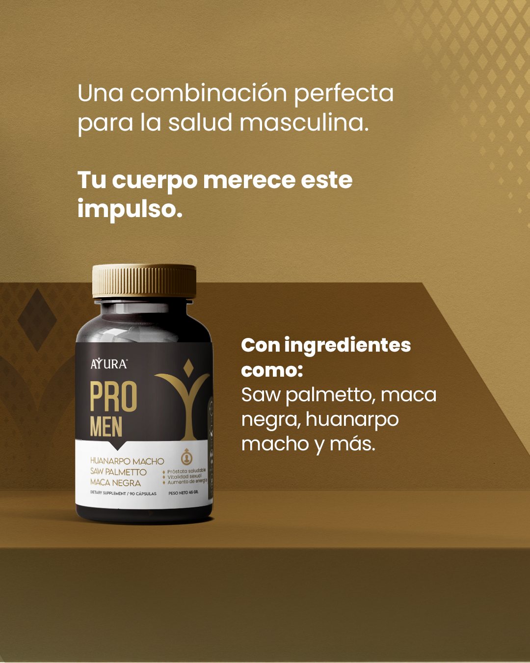 PRO MEN - Maca Negra, Saw Palmetto y Achiote