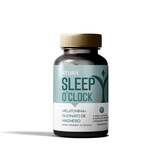 SLEEP O'CLOCK - Melatonina, Glicinato de Magnesio y Valeriana