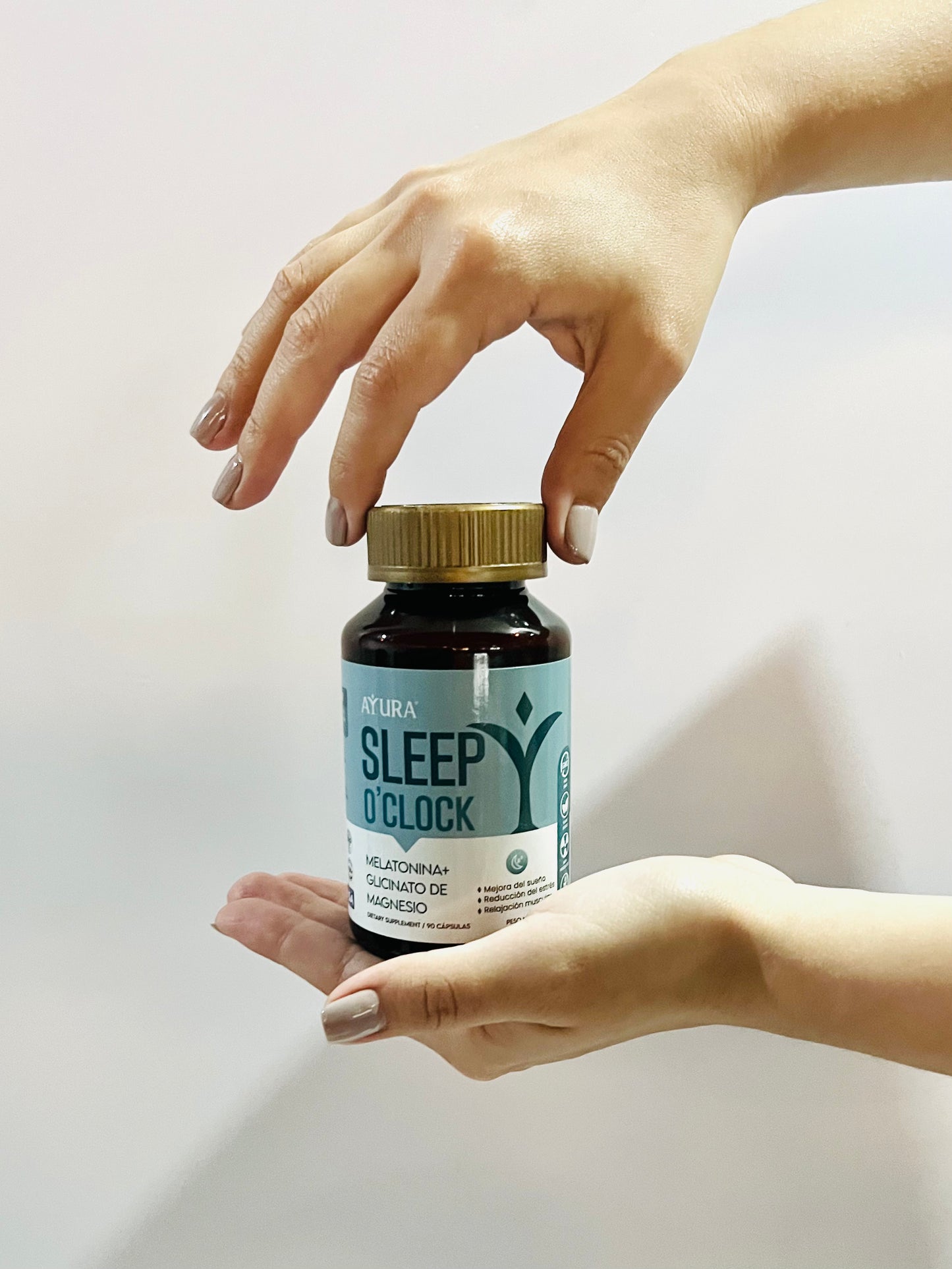 SLEEP O'CLOCK - Melatonina, Glicinato de Magnesio y Valeriana